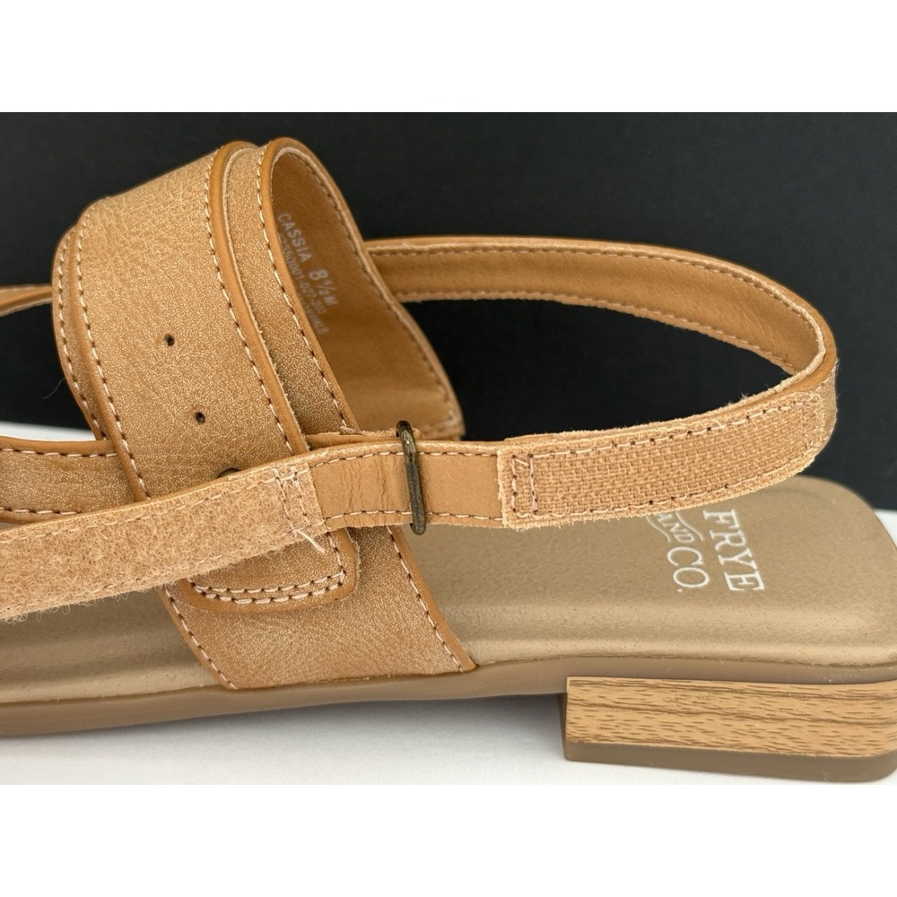 NIB Frye & Co CASSIA Tan Strappy Sandals Women's 8.5M Adjustable 1" Heel - Picture 3 of 16